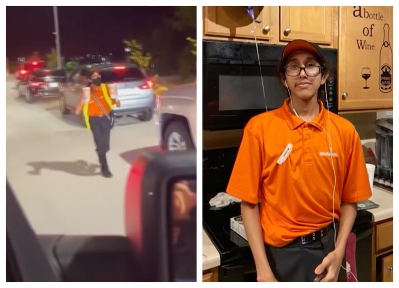 Con más de 2 millones de reproducciones, un adolescente de Leander ha dado de qué hablar luego de que un usuario de TikTok subiera un video de él corriendo mientras entregaba órdenes en el servicio al carro de un popular restaurante de comida rápida. 
<a href="https://www.univision.com/local/austin-kakw/danny-trejo-se-hizo-famoso-tiktok-captado-video-cody-trapp-leander">Mira la segunda parte.</a>