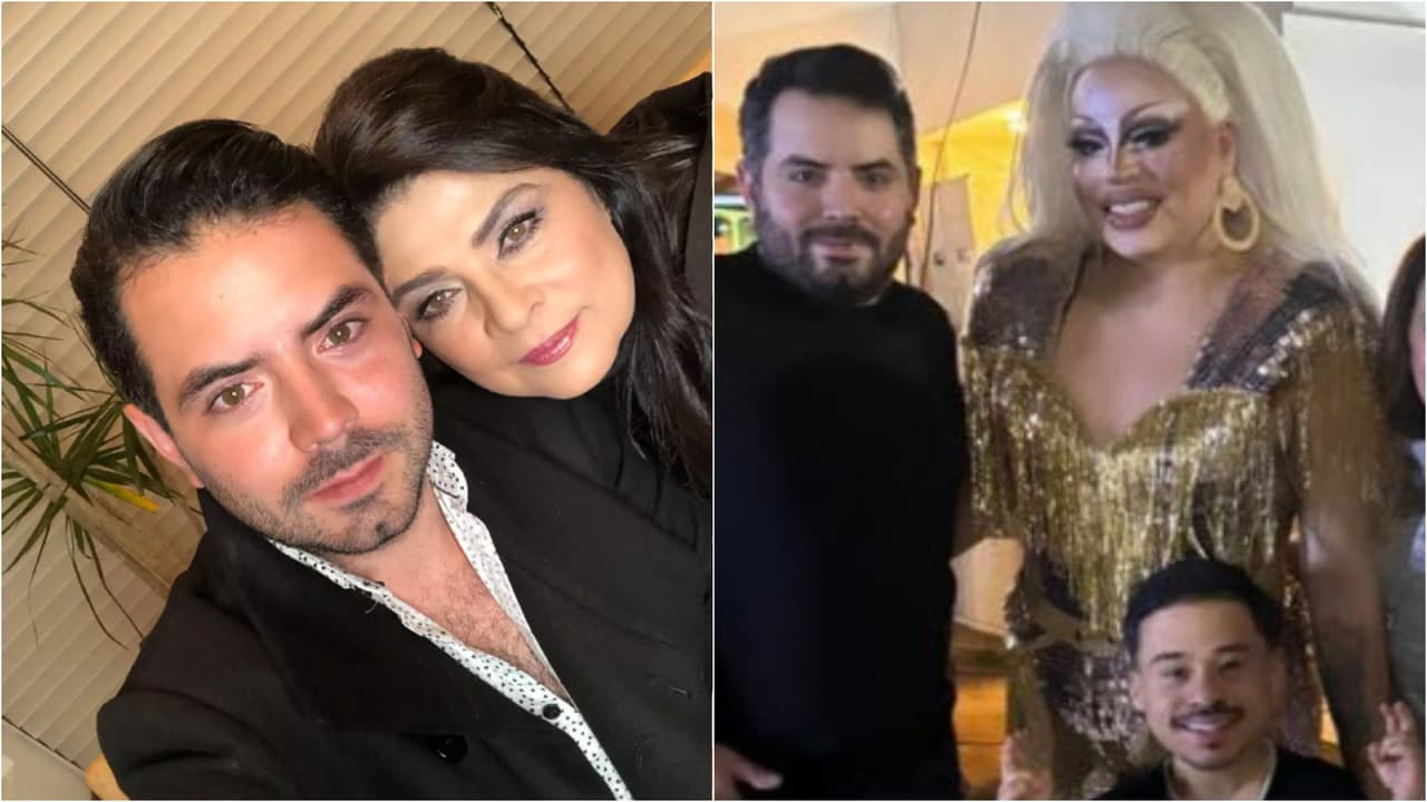 José Eduardo Derbez hace fiesta de cumpleaños con show de drag queen, ¿y Victoria Ruffo? 