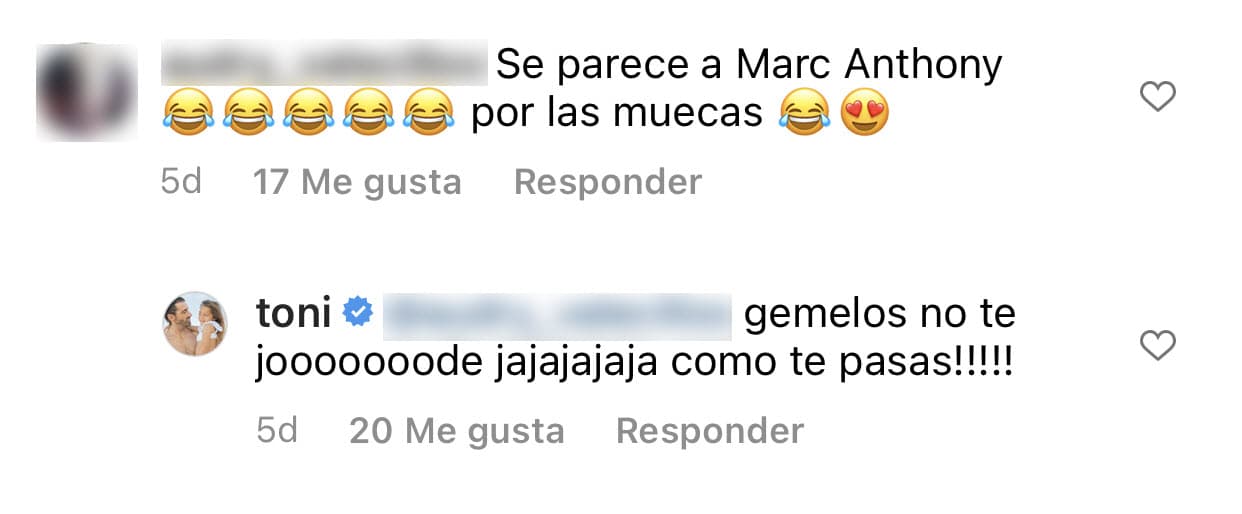 Para algunas fans, su rostro rasurado les recordó a Marc Anthony y él reaccionó de esta manera ante las comparaciones, sin poder aguantar la carcajada.
<br>
