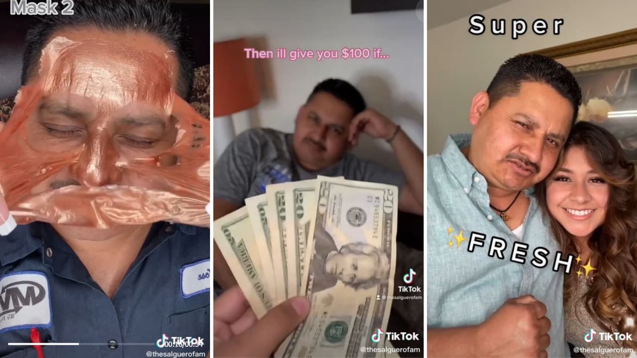 Padre inmigrante y su hija triunfan en TikTok con videos en donde ponen a prueba sus habilidades