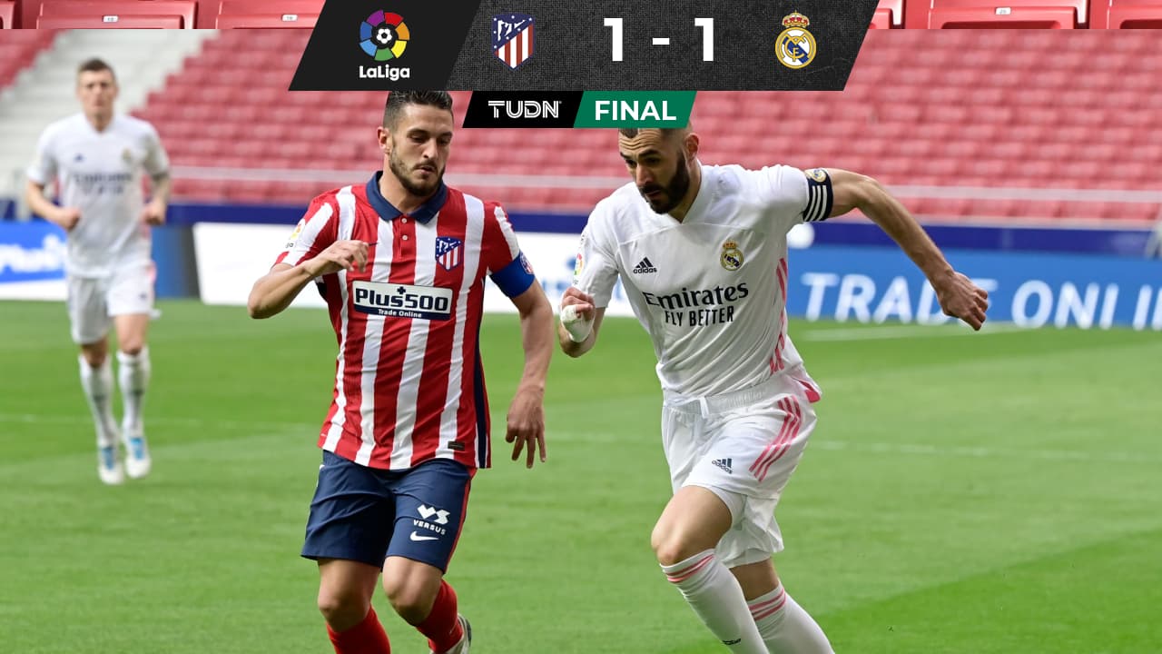 Atlético de Madrid empata con Real Madrid, goles de Suárez y Benzema