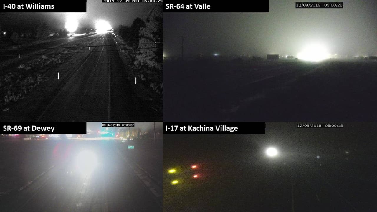 Al norte del estado, se han desarrollado áreas con densa neblina. Algunos lugares afectados incluyen Prescott y sus alrededores, el Valle Verde, el Cañón y partes de Flagstaff.