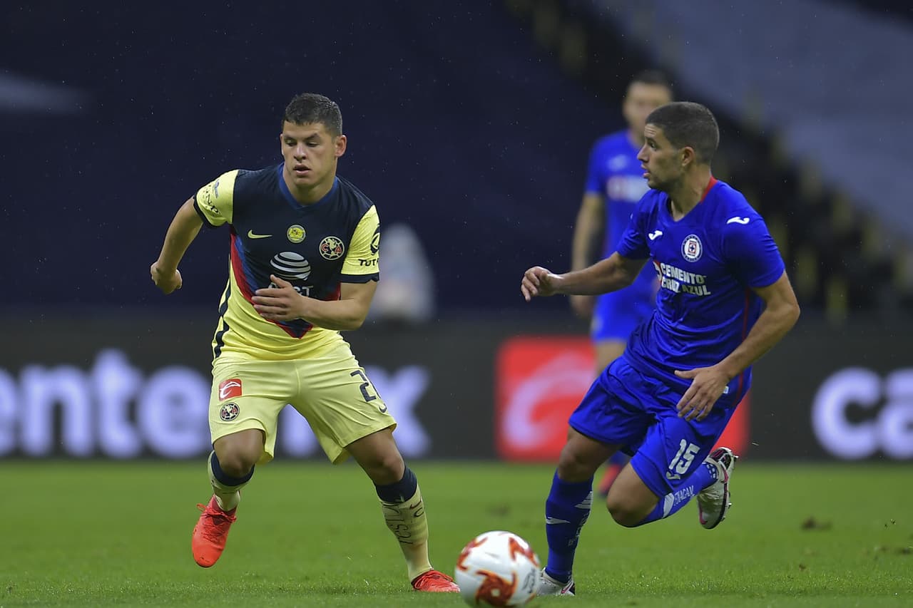 América intenta por las bandas, pero a la hora de mandar el centro no son muy contundentes.