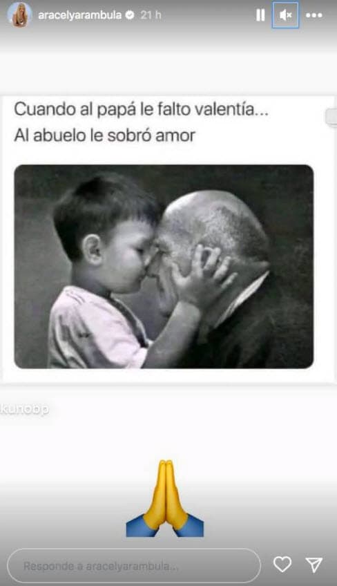 Este es el mensaje que Aracely Arámbula replicó en Instagram y que algunos ya consideran como una dura indirecta a Luis Miguel, el padre de sus dos únicos hijos.