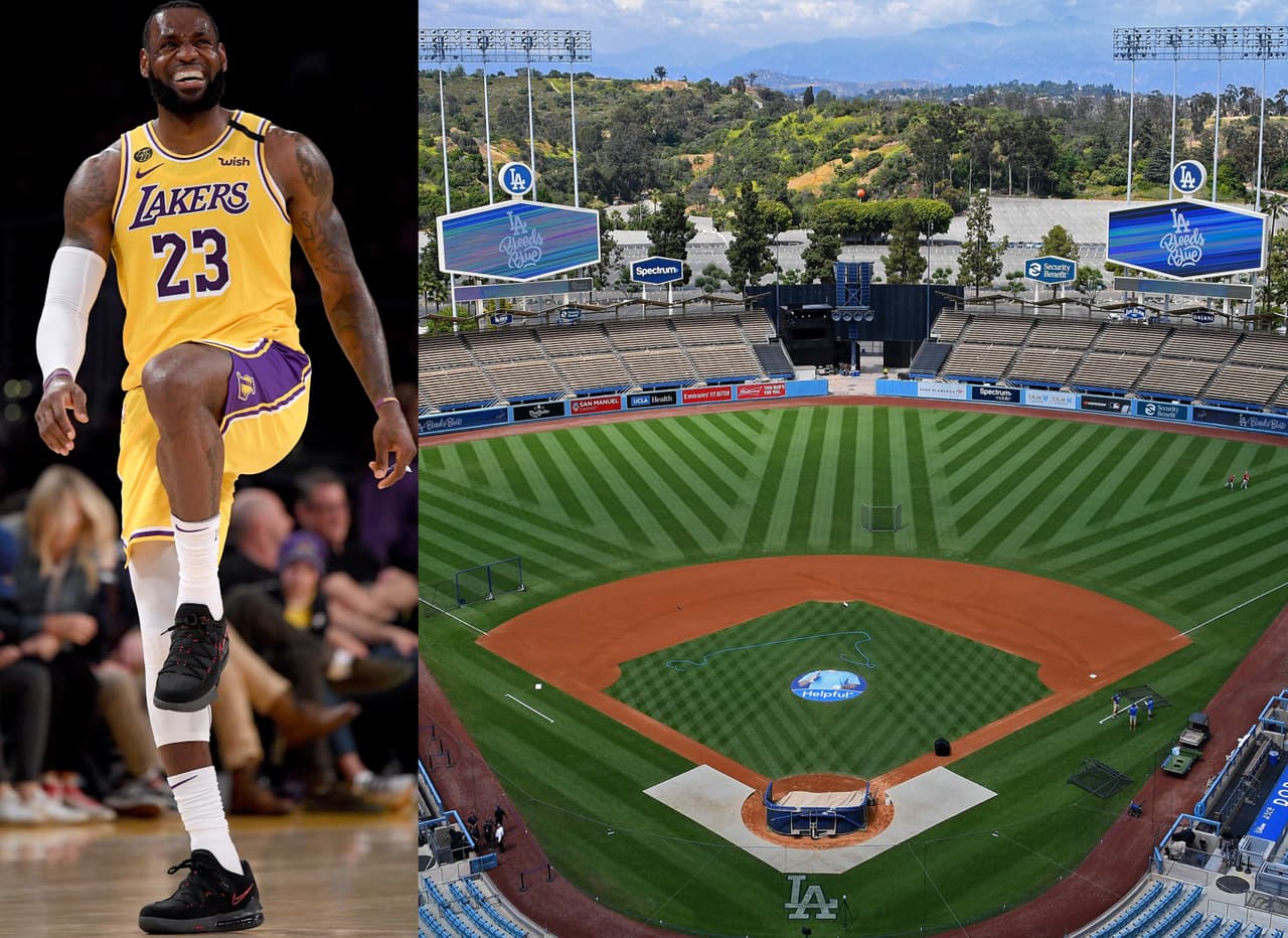 Lebron James ayuda a que el estadio de los Dodgers se convierta en un centro de votación