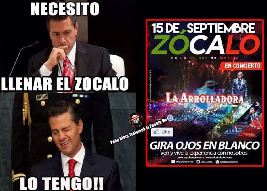 Los memes sobre la presentación de La Arrolladora tampoco se hicieron esperar.