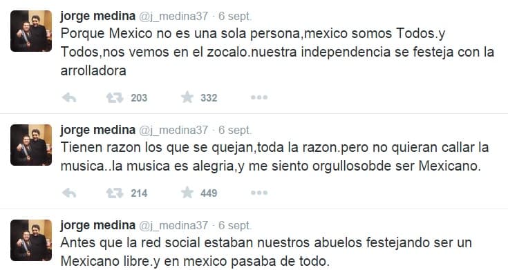 Las críticas seguían para Jorge y la banda, pero él muy educado respondía a los usuarios.