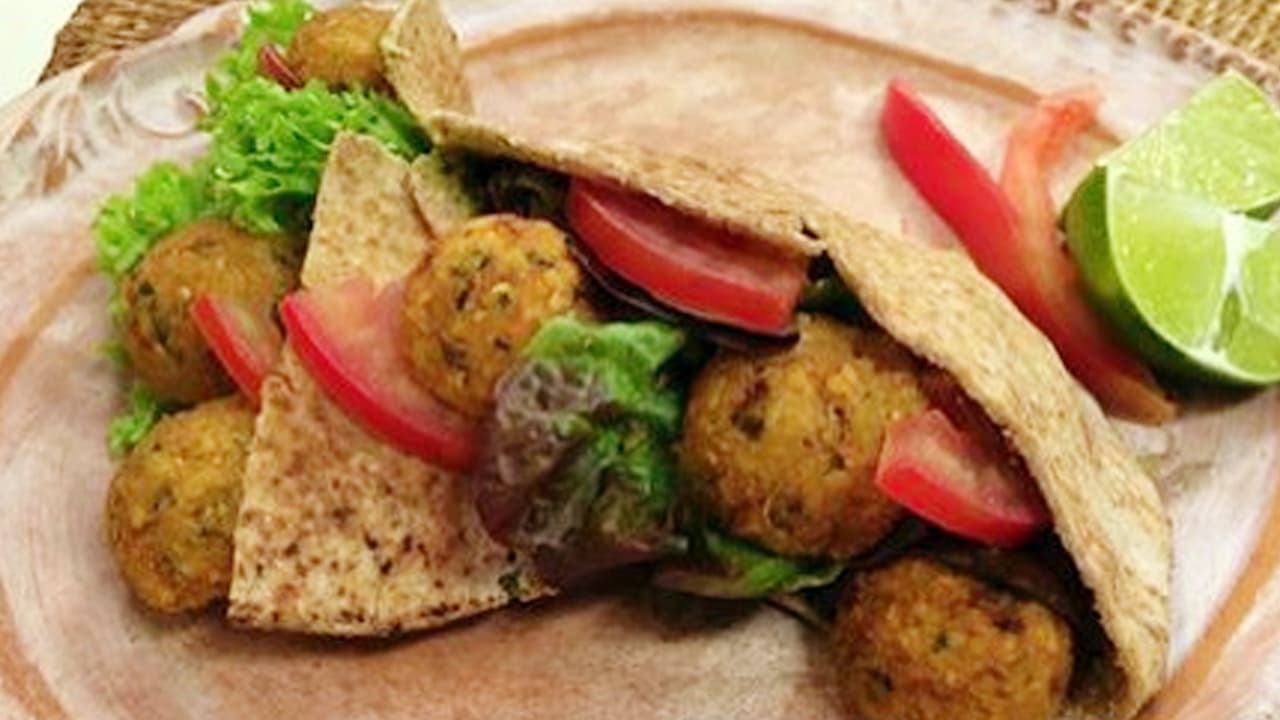 'Pita Pockets' con Tortitas de Garbanzo