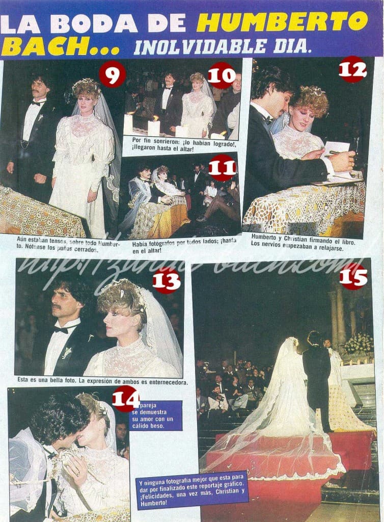 Así cubrió la revista TV y Novelas su boda en 1986.