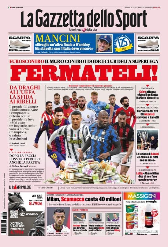 Estos son algunos encabezados de los medios de comunicación.