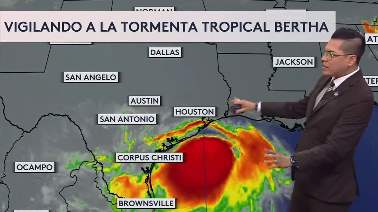 Tormenta tropical Bertha avanza hacia el oeste en EEUU; efectos se sienten en Texas
