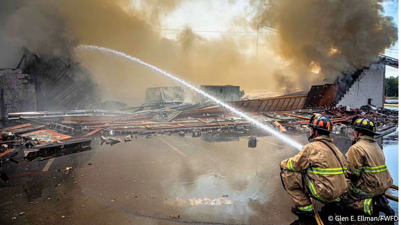 Durante la intervención de los bomberos, la pared trasera del club cedió y se derrumbó, 
<b>resultando en el colapso completo del edificio</b>.