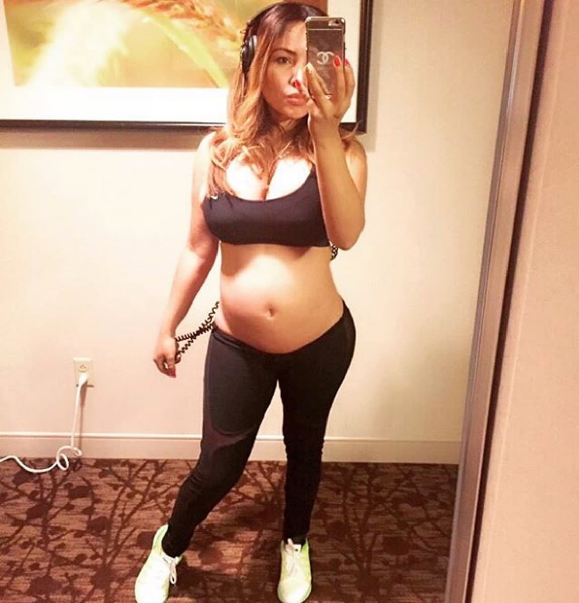 Aunque subió de peso durante la espera, también hubo tiempo para algo de ejercicio.