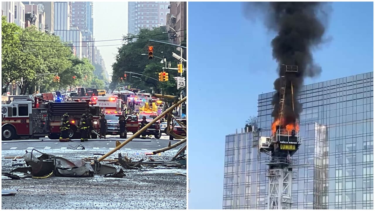 Al menos 11 heridos por desplome de grúa en Manhattan
