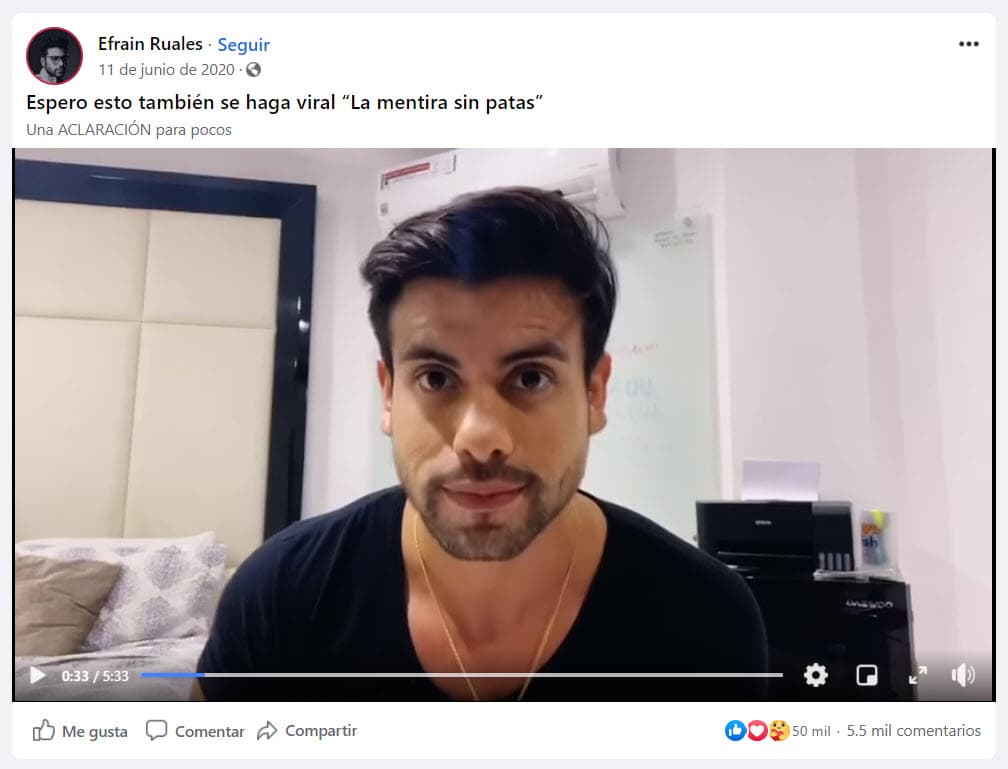 El 11 de junio, en las redes sociales y algunos medios de comunicación ecuatorianos, se acusó al presentador de supuestamente haberse beneficiado, de la mano del empresario Daniel Salcedo Bonilla, de
<a href="https://www.facebook.com/EcuaNewsToday/photos/corrupci%C3%B3nencasa-siguen-saliendo-a-la-luz-varios-famosillos-envueltos-en-testafe/140628390967023/" target="_blank">"millonarios contratos que desfalcaron"</a> al Instituto Ecuatoriano de Seguridad Social (IESS) de Guayaquil. Horas después de los ataques,
<a href="https://www.facebook.com/permalink.php?story_fbid=3261677133871702&id=184863804886399" target="_blank"><b>Ruales publicó un video en Facebook para deslindarse</b></a> de cualquier tipo de relación con el empresario
<b>Daniel Salcedo Bonilla. </b>