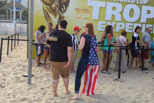 Bélgica y EEUU protagonizan el último choque de octavos de final del Mundial Brasil 2014 y sus fans se apasionan.