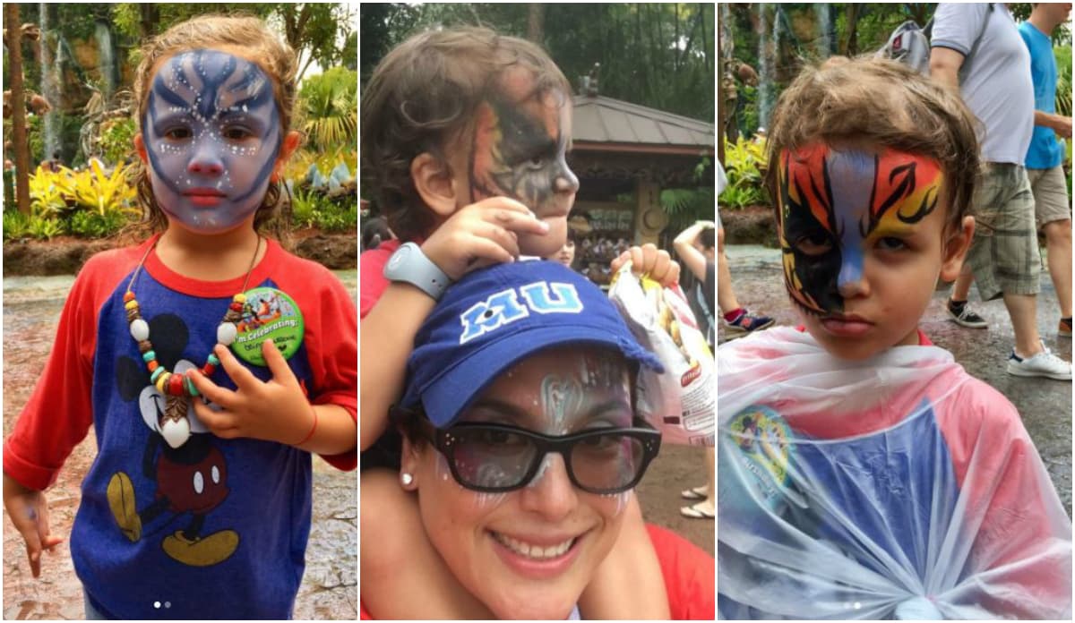 Ya instalados, la famalida de la Vale se dio tiempo para visitar las atracciones de Pandora, el mundo de Avatar, en donde quisieron lucir como sus habitantes.