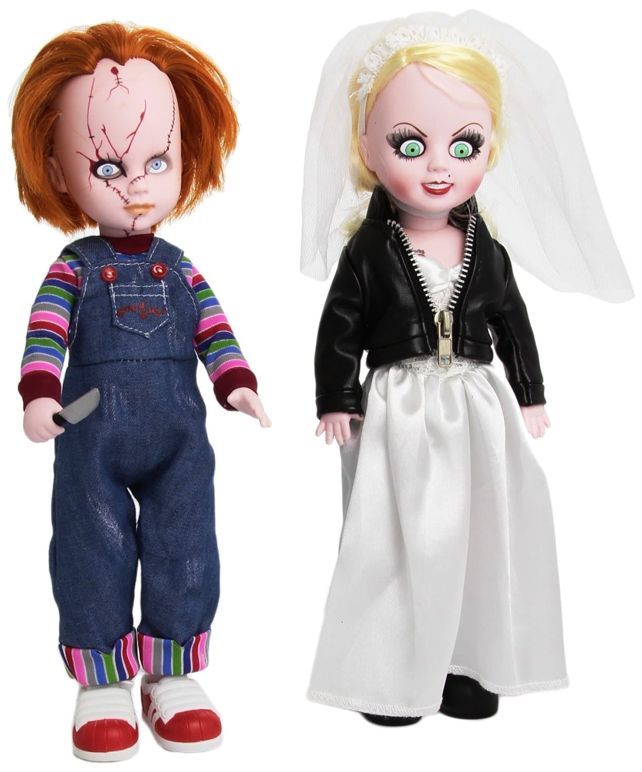 <b>Living Dead Dolls: </b>Mezco Toyz viene creando muñecos escalofriantes desde 1998 y sus principales compradores son coleccionistas de juguetes. Living Dead Dolls es una línea de juguetes creepies reconocida a nivel mundial y tiene docenas de aterrorizantes muñecos.