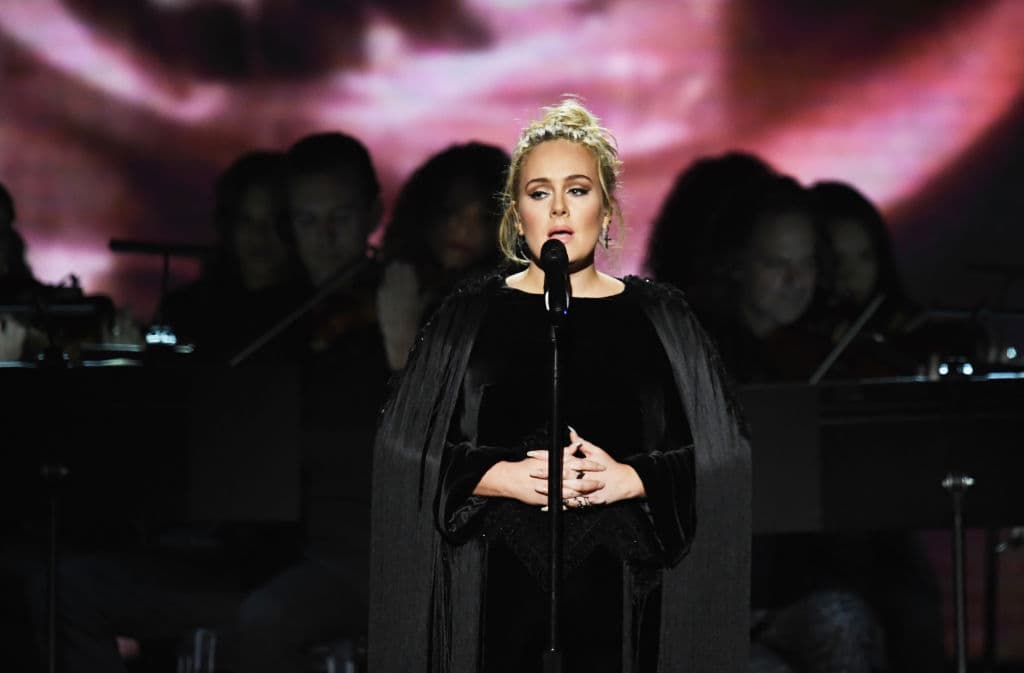 LOS ANGELES, CA - FEBRUARY 12: Recording artist Adele performs onstage during The 59th GRAMMY Awards at STAPLES Center on February 12, 2017 in Los Angeles, California. (Photo by Kevin Winter/Getty Images for NARAS)