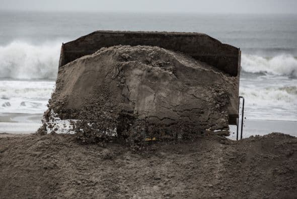 Long Beach, en Nueva York, también sintió los efectos del mal tiempo.