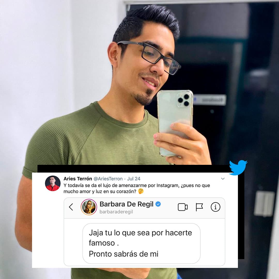 Ante este mensaje,
<b>Terrón</b> hizo la denuncia y les compartió a sus seguidores dicha historia.