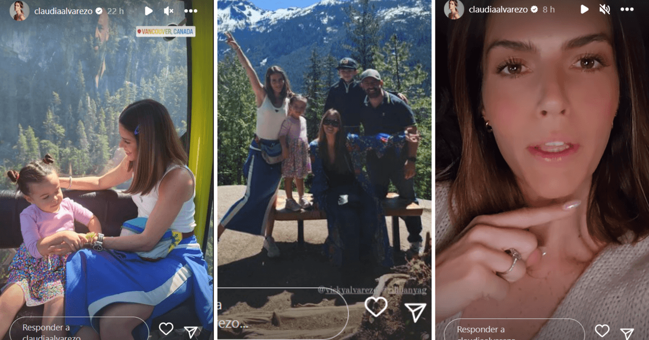Claudia Álvarez y su hija Kira en sus vacaciones a Canadá