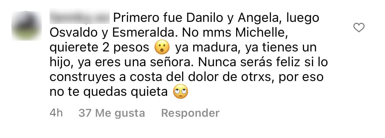 <b>"Quiérete 2 pesos"</b>, le escribió una seguidora en Instagram a la estrella de 
<b>La Reina Soy Yo</b>, "ya madura, ya tienes un hijo, ya eres una señora". 
<br>