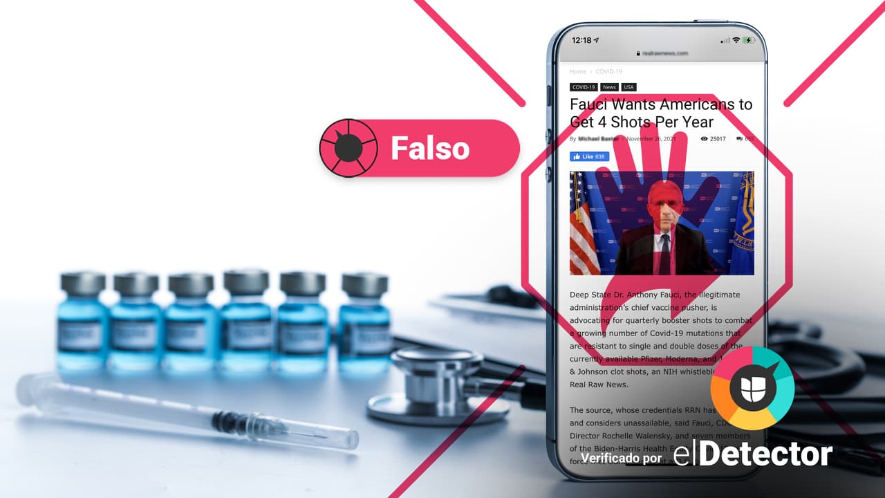 ¿Fauci dijo que hay que vacunarse contra el covid-19 cuatro veces al año?
