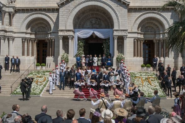 La ceremonia religiosa se realizó en la Catedral de Mónaco.