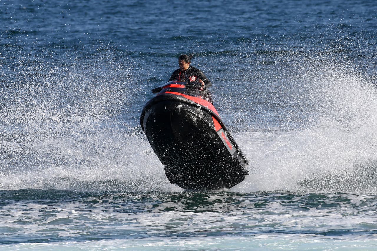 La estrella de cine disfrutó de las playas de Malibú.