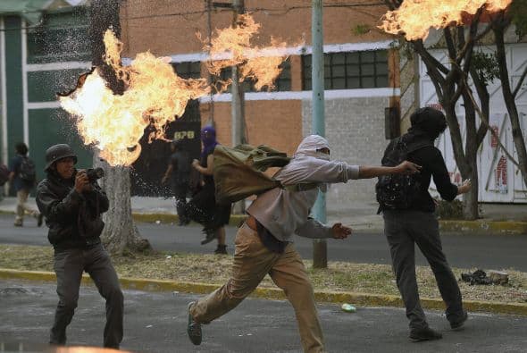 Algunos manifestantes fueron detenidos.