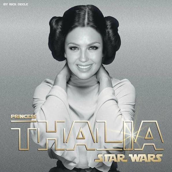 En 2015 la cantante mexicana se disfrazó de la 'princesa Leia' para el estreno de la cinta 'El despertar de la fuerza'.