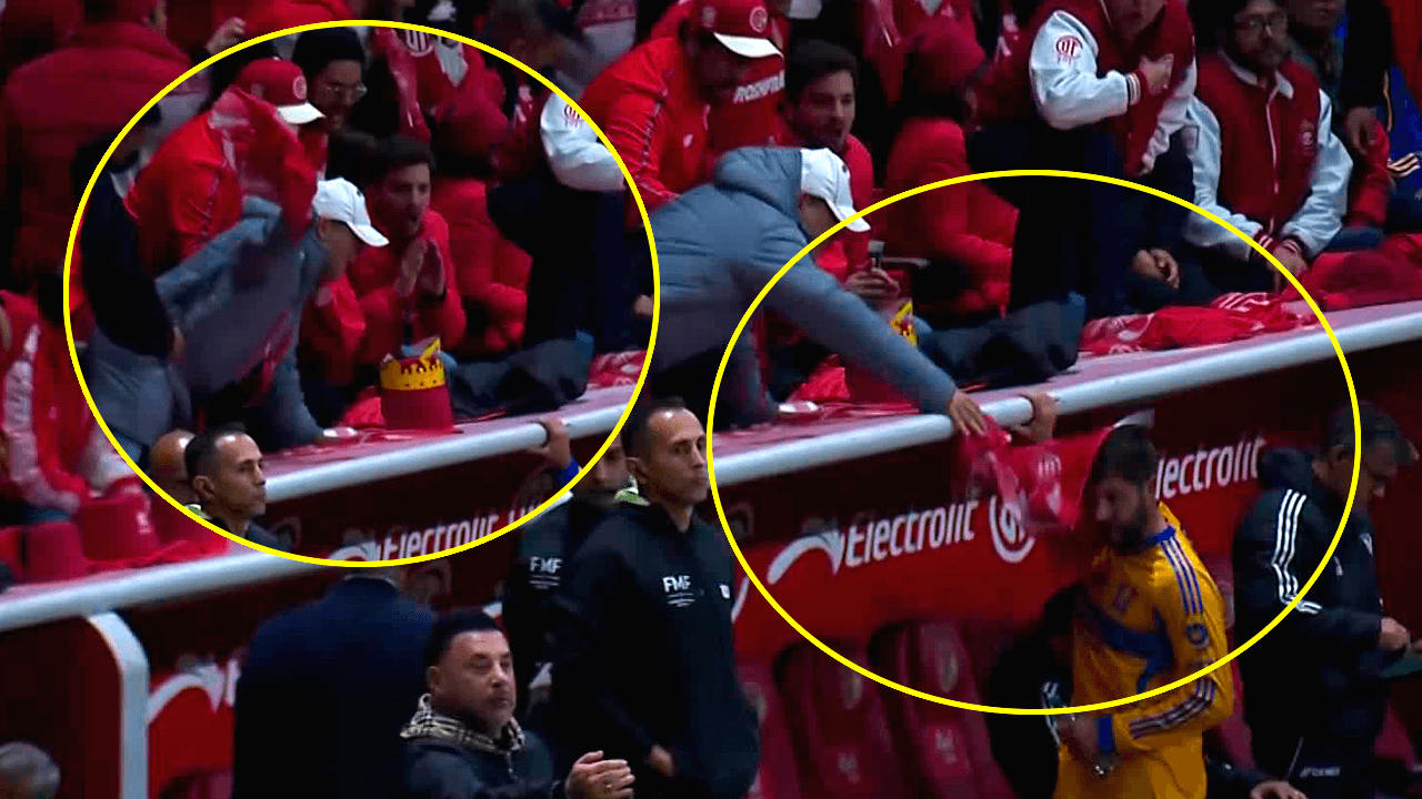 ¡Agreden a Gignac en las bancas del Nemesio Diez!