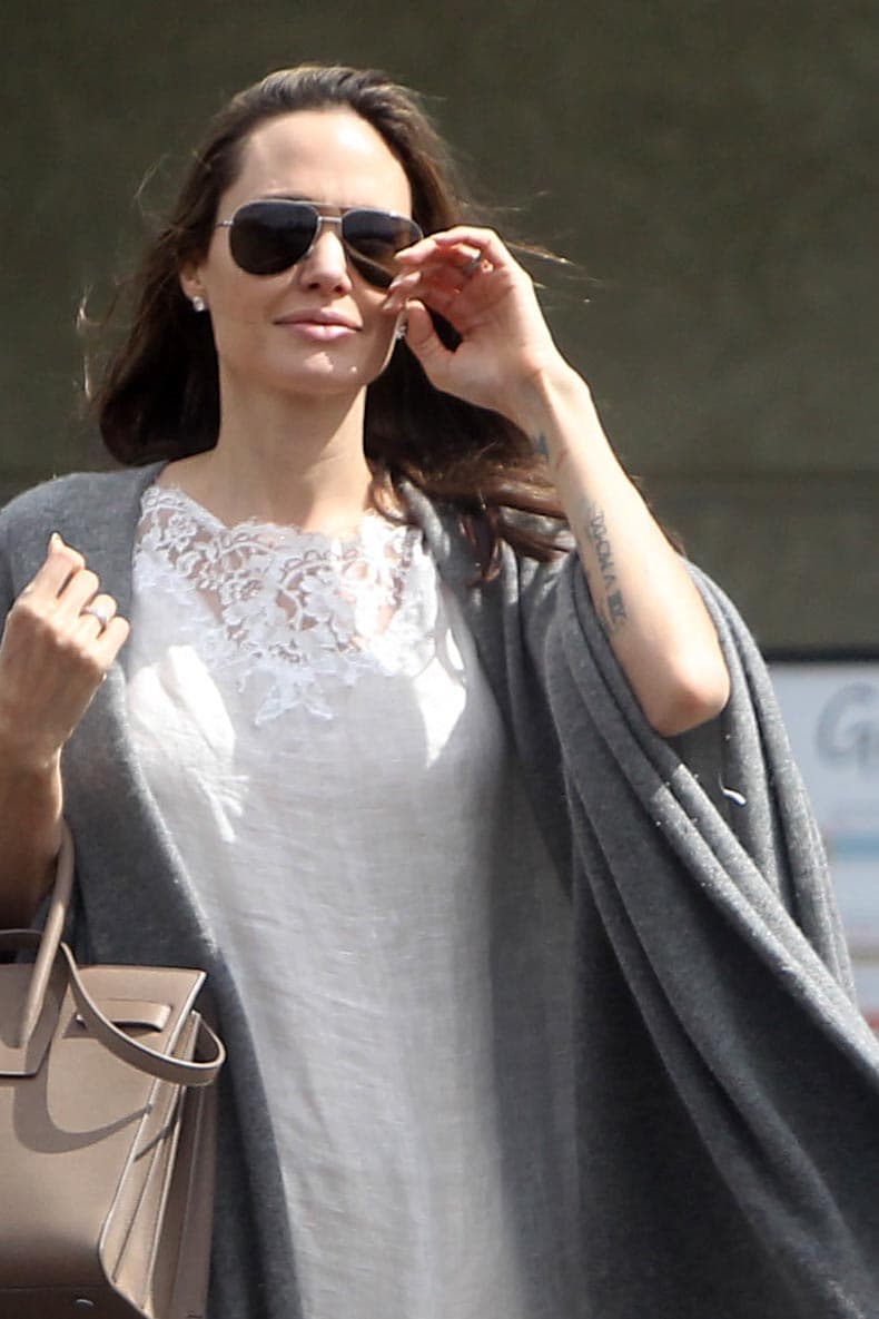 A Angelina se le vio contenta frente a las cámaras.