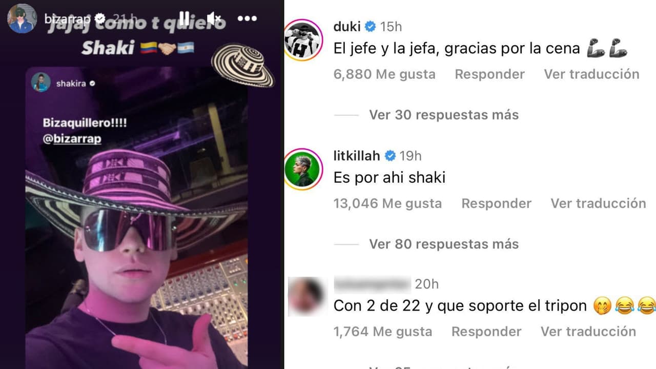 Así reaccionaron Bizarrap y Duki tras su encuentro con Shakira.