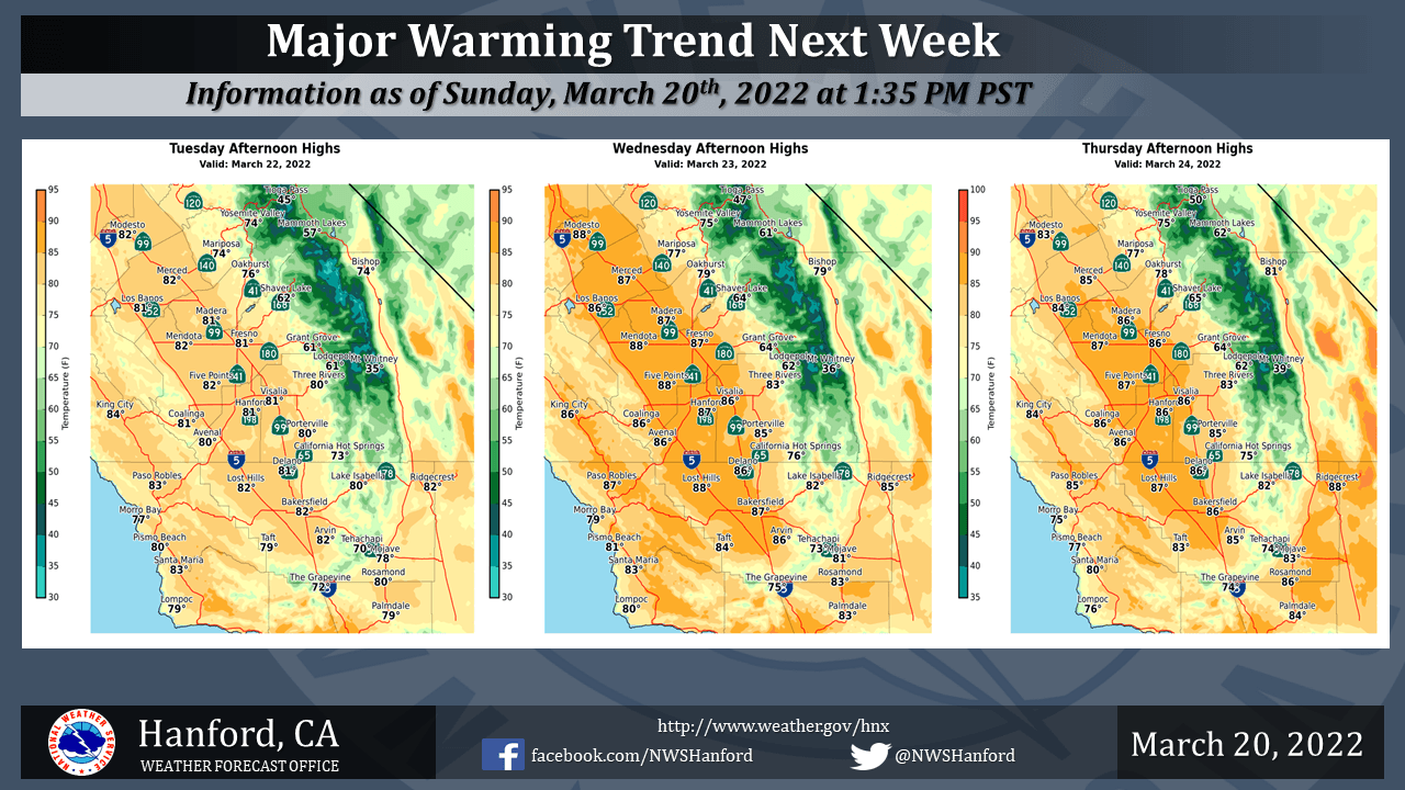 Los días miércoles, jueves y viernes se llegará entre los 15 y 18 grados por encima de lo normal.