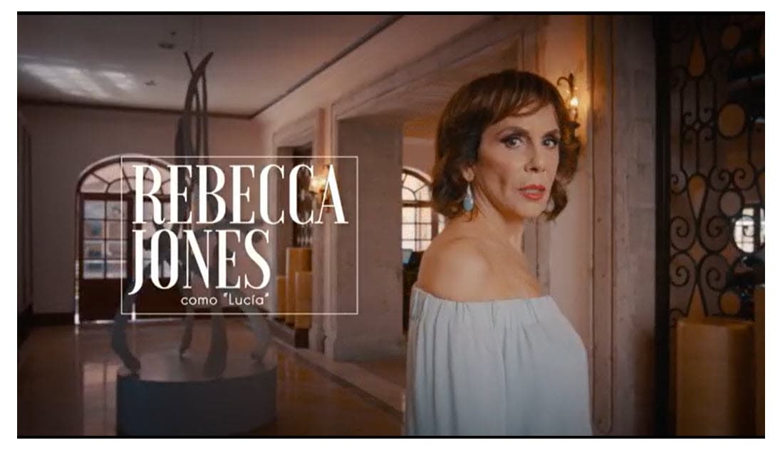 El crédito de Rebecca Jones en la entrada de la telenovela Cabo.