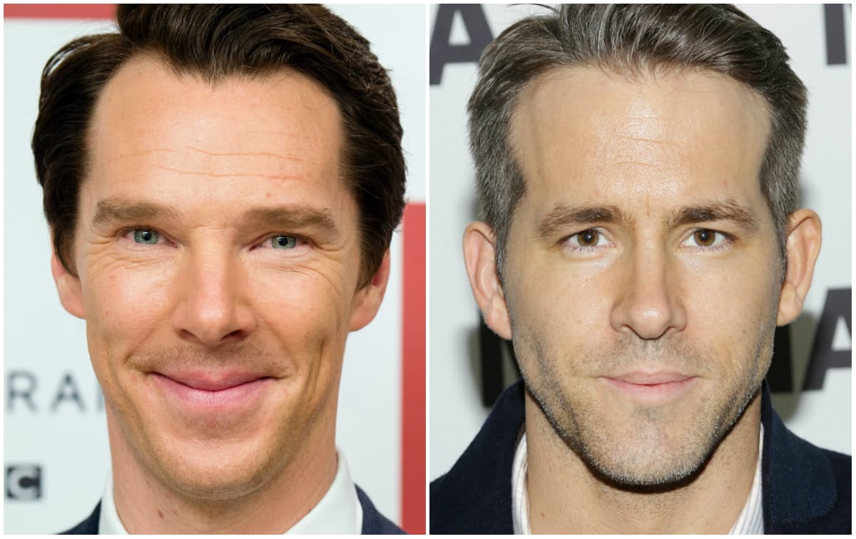 <b>Benedict Cumberbatch </b>y 
<b>Ryan Reynolds</b> tiene la misma edad, 
<b>40 años</b>, pero se ven ligeramente diferentes.