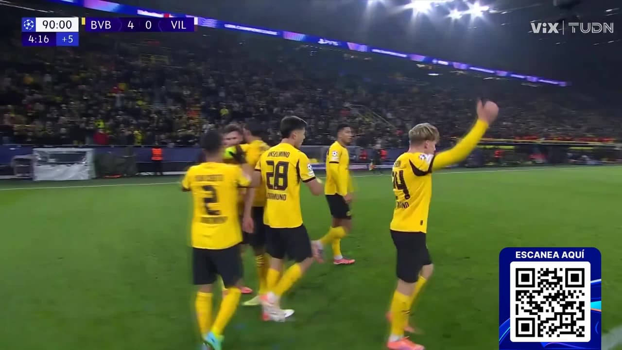 ¡Humillación total! ¡Gol del Dortmund! Svensson pone el 4-0