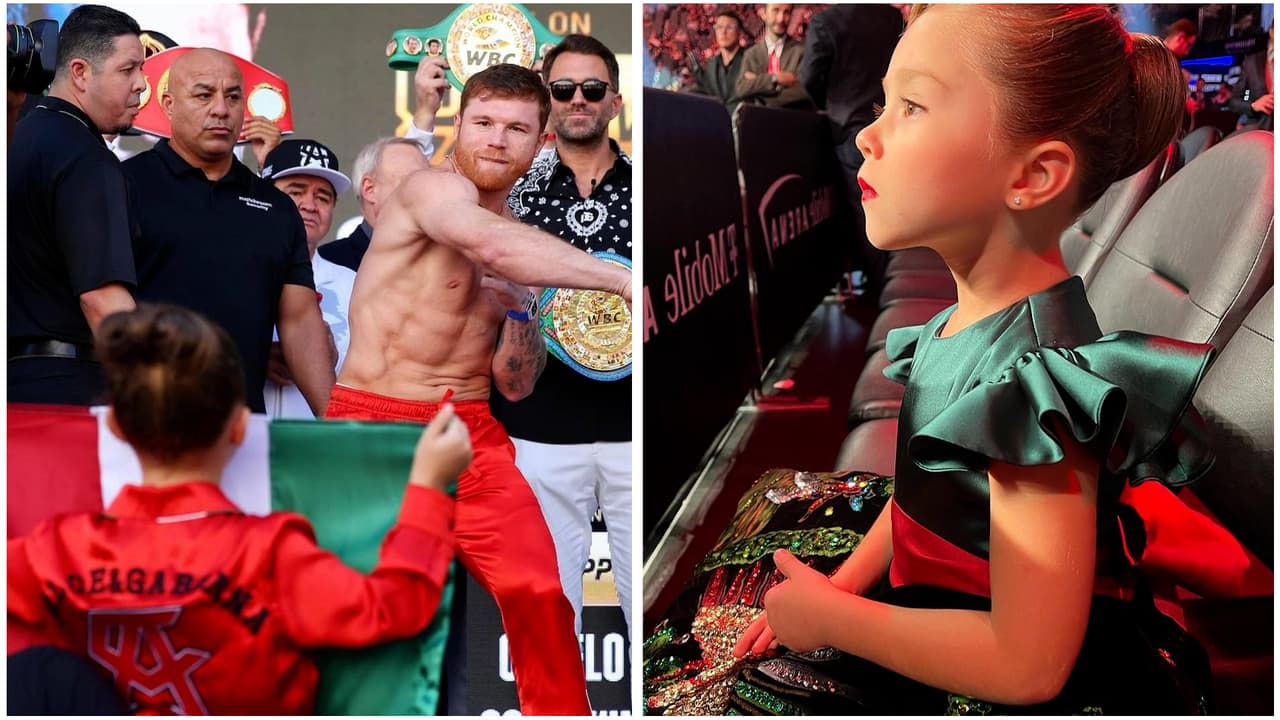 El 'mexicanísimo' look de la hija de 'Canelo' con el que se robó el show en la pelea de su papá