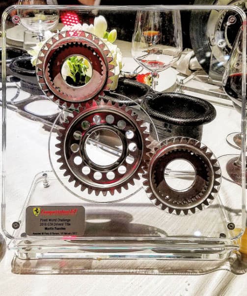 El reconocimiento lo recibió en Italia: "Este es el premio que me llevo a casa con mucho agradecimiento a toda la gente que nos ha apoyado. #teamwork #hardworkpays #ferrari", escribió en sus redes sociales.