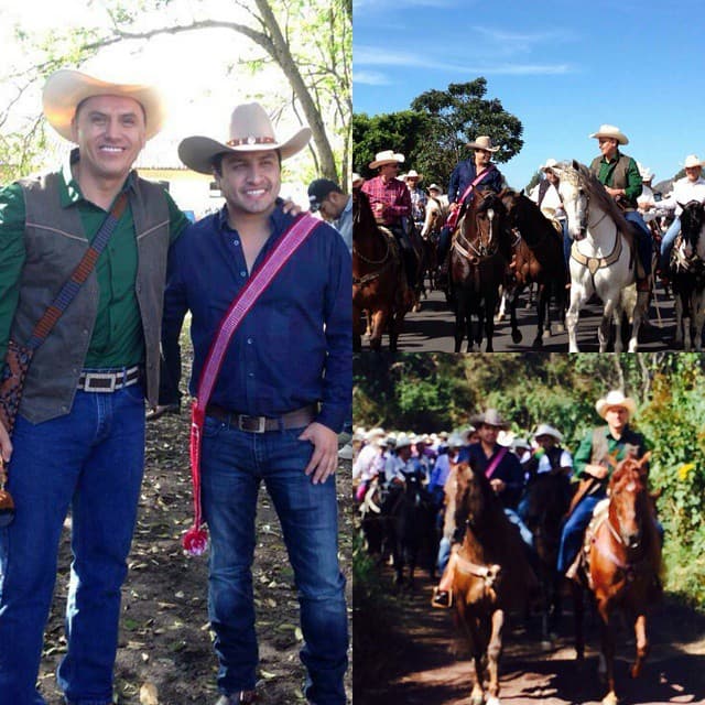 En una ocasión participó en una cabalgata en Nayarit y como lo dijo él mismo fue "cerrar con broche de oro" su viaje.