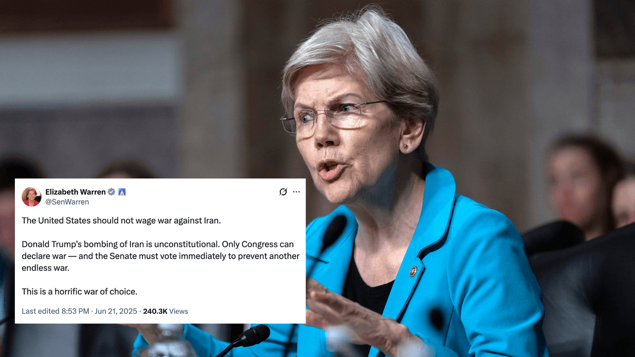 La demócrata 
<b>Elizabeth Warren</b>, senadora de Massachusetts, afirma que el Senado tiene que votar de inmediato “para terminar con otra guerra sin fin”.