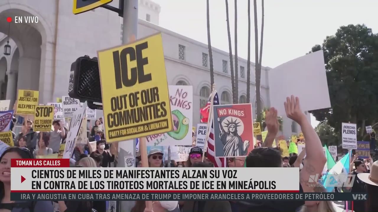 Manifestantes en Los Ángeles muestran su apoyo para exigir que ICE se retire del país