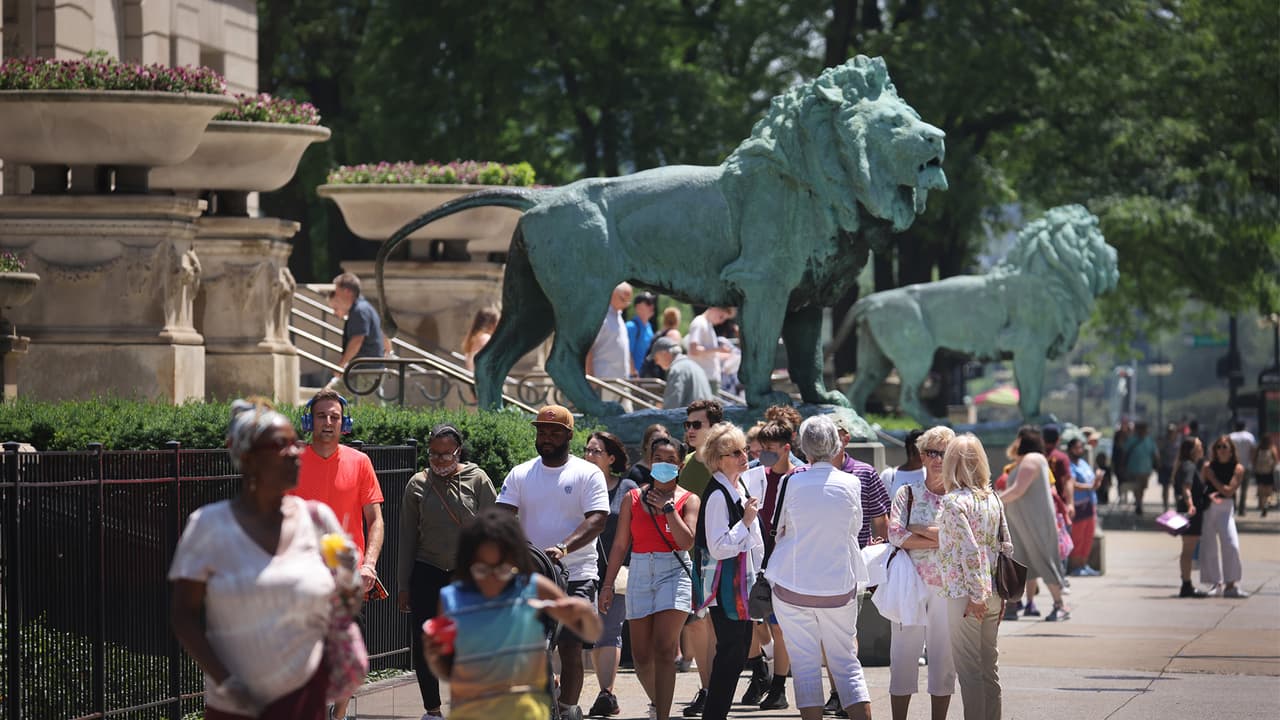 Retiran leones del Instituto de Arte para darles mantenimiento