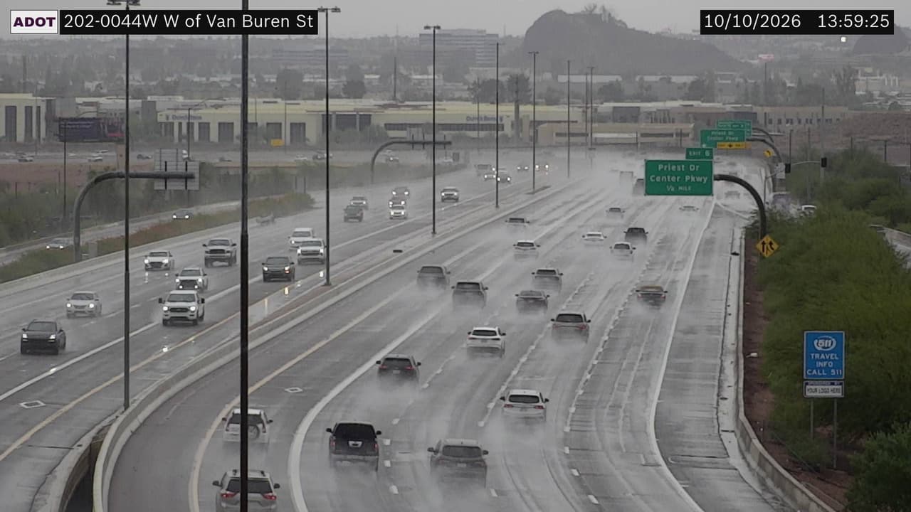 Lluvias y ráfagas de viento en Arizona por la tormenta tropical Rachel