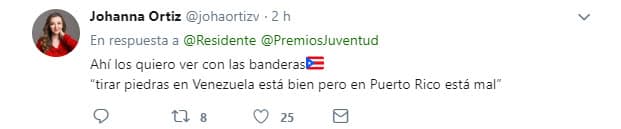Y resalta uno a la convocatoria de René Pérez Joglar, mejor conocido como Residente, se trata de Johanna Ortiz, exgobernadora de Loja en Ecuador, quien apoyó al cantante.