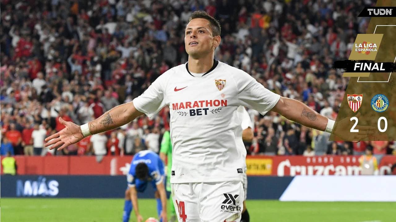Chicharito anotó su primer gol en La Liga y le dio la victoria al Sevilla