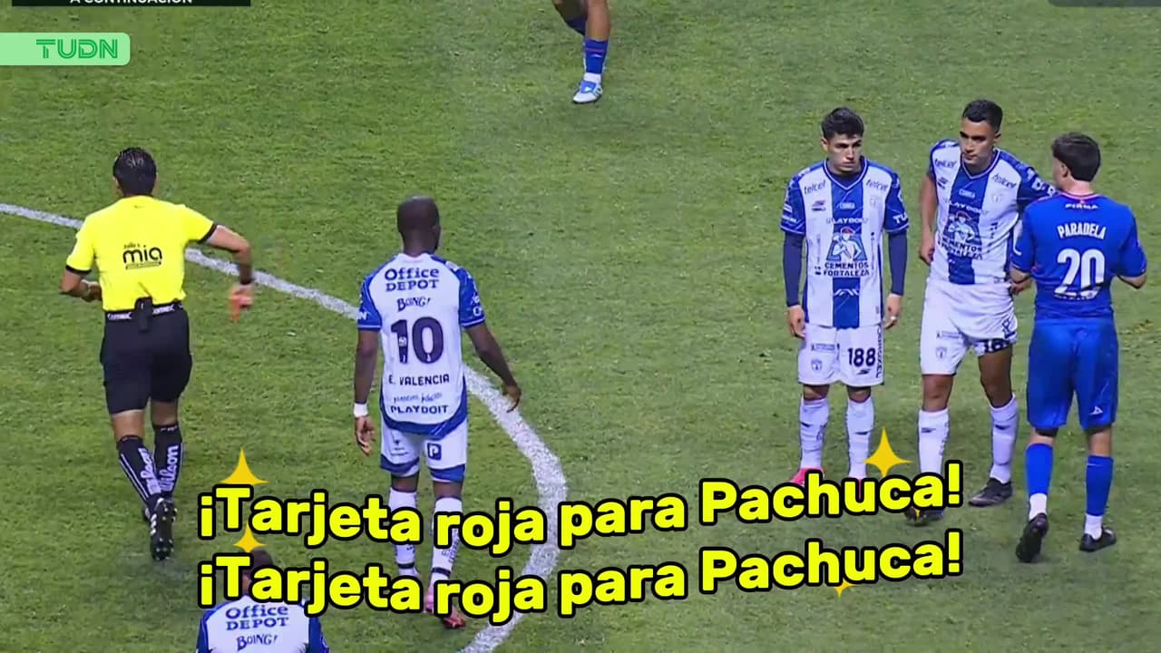 ¡Tarjeta roja para Pachuca! Los Tuzos se quedan con un hombre menos
