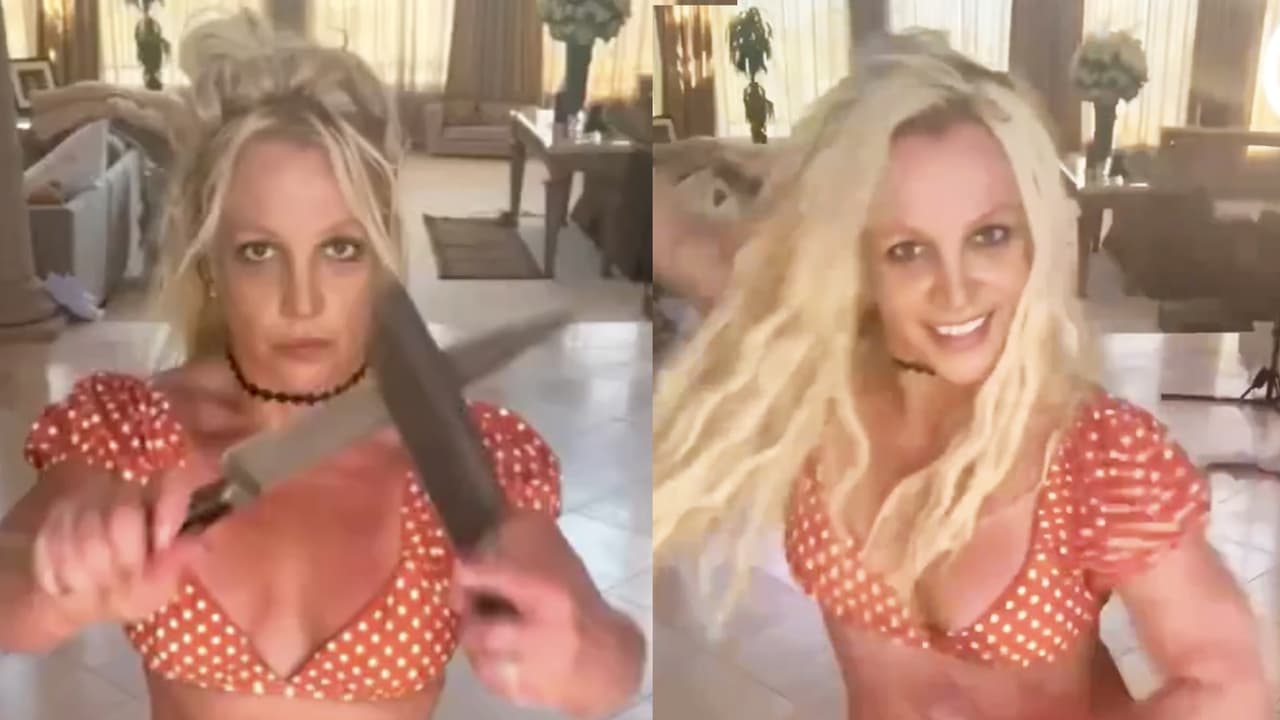 Britney Spears alarma a sus fans por grabarse bailando con cuchillos: les preocupa su salud mental